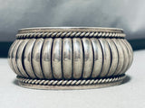 Newsworthy Vintage Native American Navajo Signed T.curtis Sterling Silver Bracelet-Nativo Arts