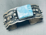 Very Rare Vintage Native American Navajo Larimar Sterling Silver Bracelet-Nativo Arts