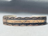Harold J Astounding Vintage Native American Navajo Channel Sterling Silver Bracelet