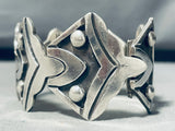 Crazy Silver Work!! Vintage Southwest Sterling Silver Clasp Bracelet-Nativo Arts