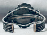 One Of The Best Vintage Native American Navajo Royston Turquoise Sterling Silver Rope Bracelet