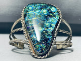One Of The Most Unique Ever Vintage Native American Navajo Shell Sterling Silver Bracelet-Nativo Arts