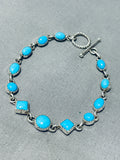 Stunning Vintage Native American Navajo Turquoise Sterling Silver Charm Bracelet-Nativo Arts