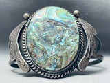 One Of The Best Ever Vintage Native American Navajo Abalone Sterling Silver Bracelet-Nativo Arts