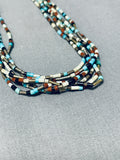 Very Intricate Vintage Native American Navajo Turquoise Heishi Sterling Silver Necklace-Nativo Arts