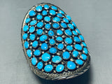 One Of The Best Ever Vintage Native American Navajo Circular Turquoise Sterling Silver Bracelet-Nativo Arts