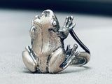 Detailed Vintage Southwest Frog Sterling Silver Ring-Nativo Arts