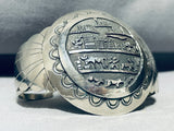 One Of The Best Vintage Native American Navajo Story Scene Sterling Silver Bracelet-Nativo Arts
