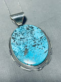 Earth Of Turquoise Vintage Native American Navajo Sterling Silver Necklace-Nativo Arts