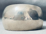 Elegant Vintage Native American Navajo Mirrored Sterling Silver Cuff Bracelet