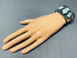 Boulders Of Turquoise Vintage Native American Navajo Sterling Silver Bracelet-Nativo Arts