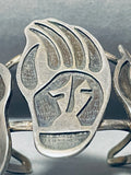The Best Vintage Native American Hopi Badger Paw Sterling Silver Bracelet-Nativo Arts