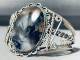 Moose Fur Petrified Wood Vintage Native American Navajo Sterling Silver Bracelet-Nativo Arts