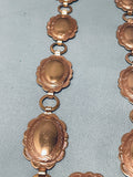 Gasp! Vintage Native American Navajo Hand Tooled Copper Necklace Old-Nativo Arts