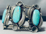 Burd Family Vintage Native American Navajo Turquoise Sterling Silver Bracelet Cuff-Nativo Arts