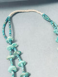 Native American Important Vintage Santo Domingo Green Turquoise Jacla Necklace-Nativo Arts