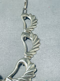Exceptional Vintage Native American Navajo Sterling Silver Necklace-Nativo Arts