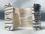 Linda Johnson Exquisite Native American Navajo Kingman Turquoise Sterling Silver Bracelet