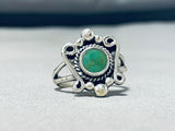 Superb Vintage Native American Navajo Cerrillos Turquoise Sterling Silver Ring-Nativo Arts