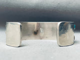 Amazing 6 Inch Wrist Vintage Native American Navajo Turquoise Sterling Silver Inlay Bracelet