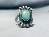 Authentic Vintage Native American Navajo Royston Turquoise Sterling Silver Ring-Nativo Arts