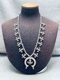 Gorgeous Vintage Native American Navajo Sterling Silver Naja Squahs Blossom Necklace-Nativo Arts