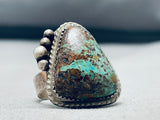 Native American Exceptional Vintage Pilot Mountain Turquoise Sterling Silver Ring-Nativo Arts