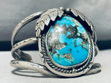 Museum Vintage Native American Navajo Morenci Turquoise Sterling Silver Bracelet-Nativo Arts