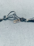 Authentic Thomas Singer Vintage Native American Navajo Turquoise Sterling Silver Necklace-Nativo Arts