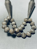 The Biggest Cones Ever!! Vintage Native American Navajo Sterling Silver Necklace-Nativo Arts