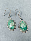 Superior Vintage Native American Navajo Royston Turquoise Sterling Silver Earrings-Nativo Arts