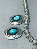 Rare Carviso Family Vintage Native American Navajo Turquoise Sterling Silver Necklace-Nativo Arts