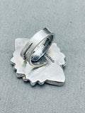 Native American Nothern Star Navajo Green Turquoise Sterling Silver Ring-Nativo Arts
