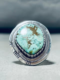 One Of The Best Native American Navajo Royston Turquoise Sterling Silver Ring-Nativo Arts