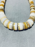 Native American Traditional Vintage Santo Domingo Shell Sterling Silver Necklace-Nativo Arts