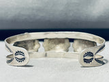 Conchos!! Very Early Vintage Native American Navajo Sterling Silver Bracelet Cuff-Nativo Arts