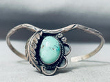 Amazing Vintage Native American Navajo Leaf Sterling Silver Bracelet
