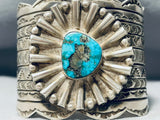 One Of The Most Unique Vintage Native American Navajo Turquoise Sterling Silver Bracelet-Nativo Arts