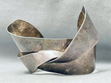 Huge Hand Woven Vintage Southwest Sterling Silver Bracelet-Nativo Arts