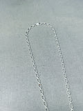 Green & Blue In Same Stone!!!! Very Rare Vintage Native American Navajo Sterling Silver Necklace-Nativo Arts
