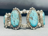 Important Harry Trujillo Turquoise Sterling Silver Bracelet-Nativo Arts