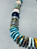Singer Native American Navajo Turquoise Amethyst Tigers Eye Sterling Silver Necklace-Nativo Arts
