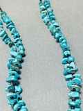 Native American Fabulous Vintage Santo Domingo Turquoise Heishi Sterling Silver Necklace-Nativo Arts