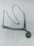 Elegant Vintage Native American Navajo Morenci Turquoise Sterling Silver Necklace-Nativo Arts