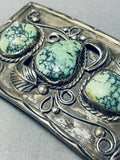 Important Vintage Native American Navajo Damale Turquoise Sterling Silver Buckle-Nativo Arts
