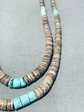 Native American Beautiful Vintage Santo Domingo Turquoise/ Shell Sterling Silver Necklace-Nativo Arts