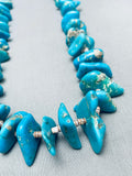 Blue Gem Beauty Vintage Navajo Turquoise Heishi Necklace Old-Nativo Arts