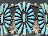 Authentic Vintage Native American Navajo Tears Of Joy Turquoise Sterling Silver Bracelet-Nativo Arts