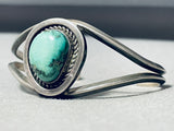 Incredible Vintage Native American Navajo Green Turquoise Sterling Silver Bracelet-Nativo Arts