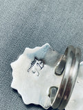 Flower Turquoise Vintage Native American Navajo Sterling Silver Ring